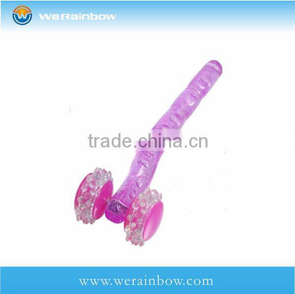 customized mini massager plastic hand massage with wheel