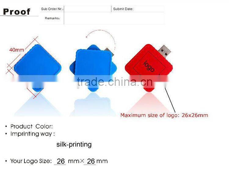 Plastic usb stick square USB flash drive OEM plastic USB flash disk