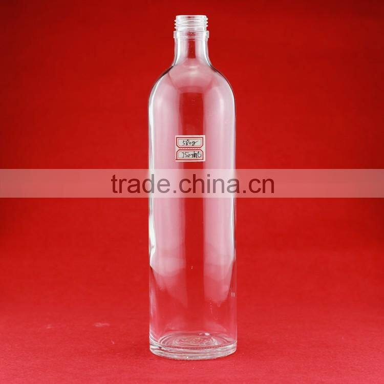 Cheap high america vodka bottles 700ml screw thread cap bottle yellow aluminum cap bottle