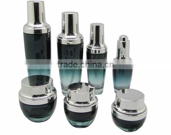 100ml/120ml glass cosmetic bottle with lotion pump cap