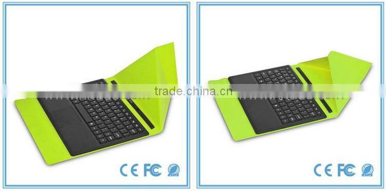 Green Wireless Bluetooth Mini Keyboard Case with Built-in Touchpad air mouse for win 8 tablet