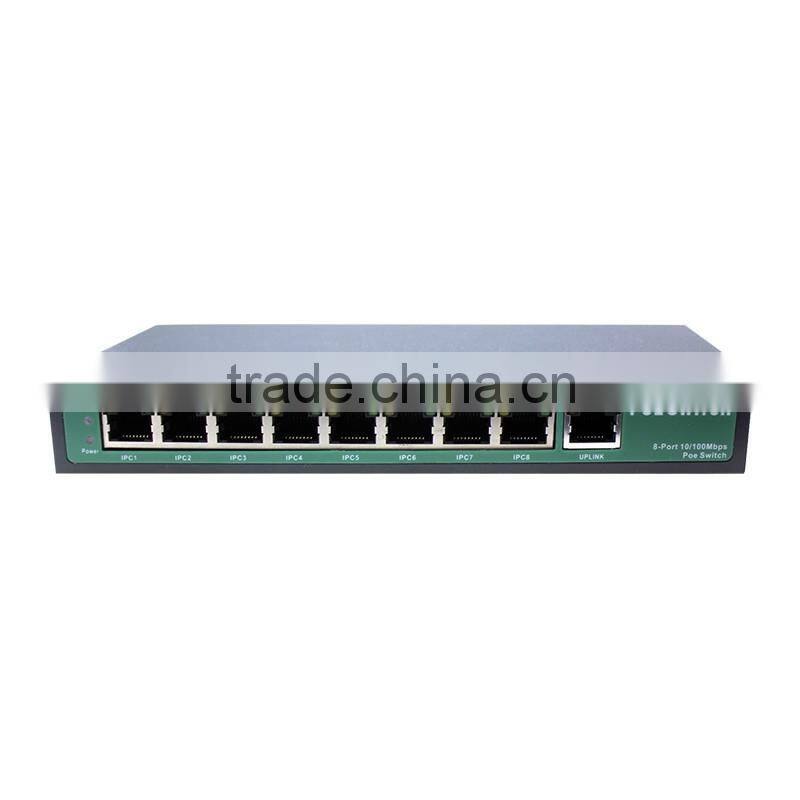 9 port POE Switch 8 POE 48v 10/100mbps RJ45 IEEE802.3af/at
