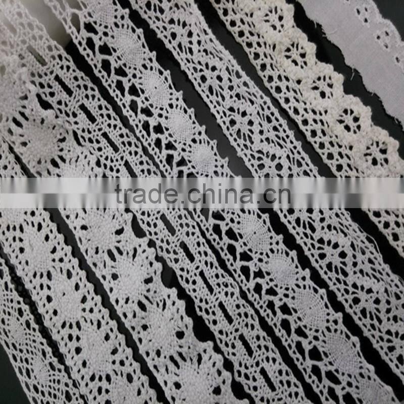 New design cotton embroider bridal lace trim,lace ribbon for dress