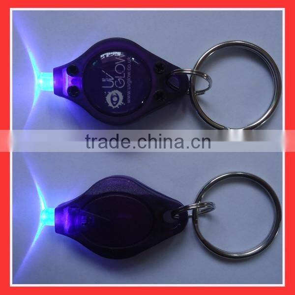 cheapest uv led light keychain,led light up keychain light