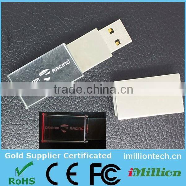 Promotional Colorful Crystal USB 32gb Pen Flash Drive 3.0 With logo Print Made in China