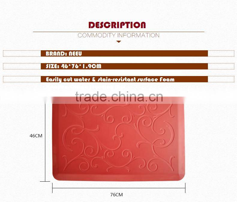 Easy-to-clean beveled edges Foam Kitchen/Office Standing Mat