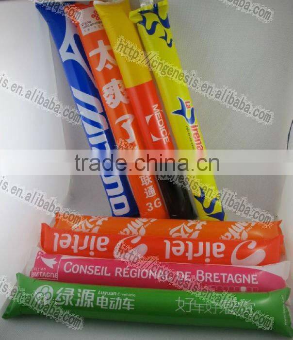 2016 plastic cheering stick/PE inflatable thunder stick