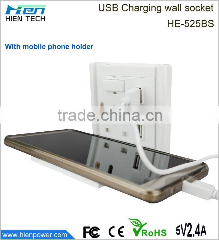 High quality usb charging ports surge protector usb wall outlet socket