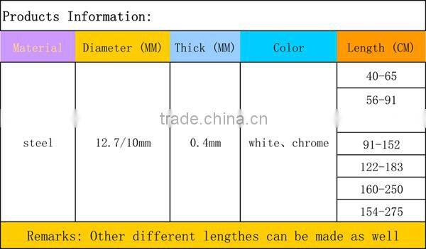 hardware products steel spring tension rod cafe rod