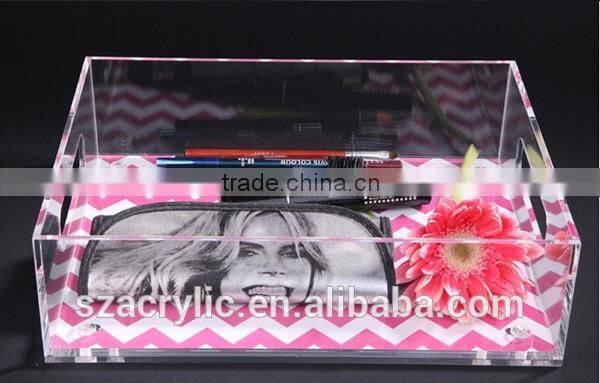 Europe and America style acrylic insert paper serving tray wholesale