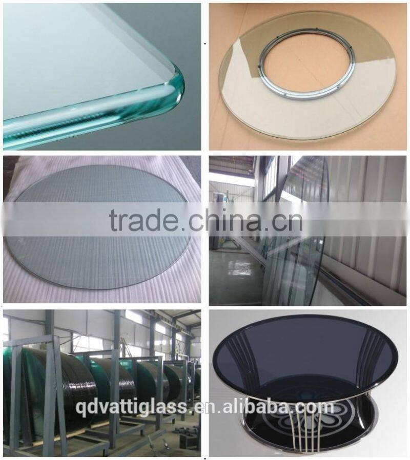Dining table used the Round shape tempered top glass,tempered round glass