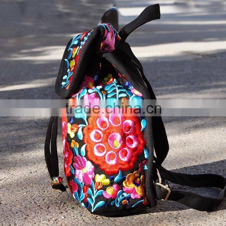 Delicate and pretty kids backpack handmade small funny cute kid bag beautiful flower embroidery backpack kid bag