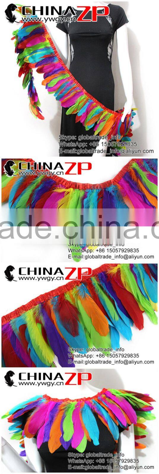 Top Supplier ZPDECOR Bulk Sale Best Quality Colorful Design Trim Goose Trimming Feathers