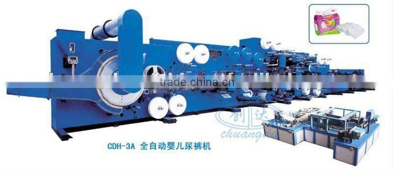 machine manufacturing baby diapers