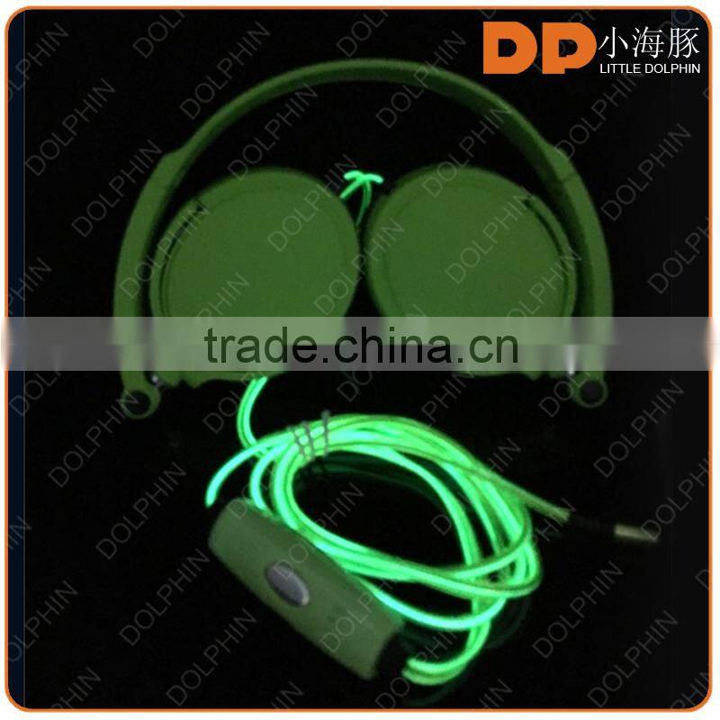 stereo sport light up earphone headphone headset with microphone for xiaomi earphone