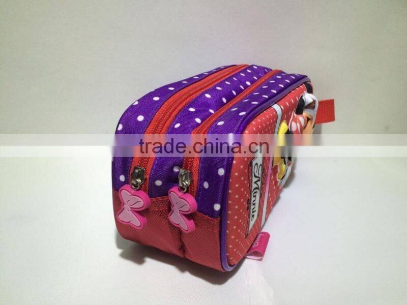 Cartoon EVA Pencil Case Zipppered Bag :Red