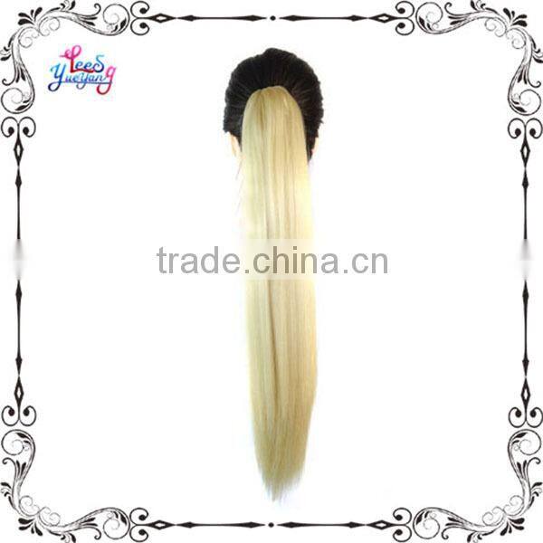 Silky Straight Blonde Hair Extension Weft for Girls