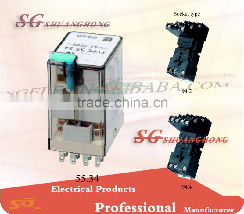 55.32 55.34 12A/6A 24VDCAC380V general-purpose relay auto relay
