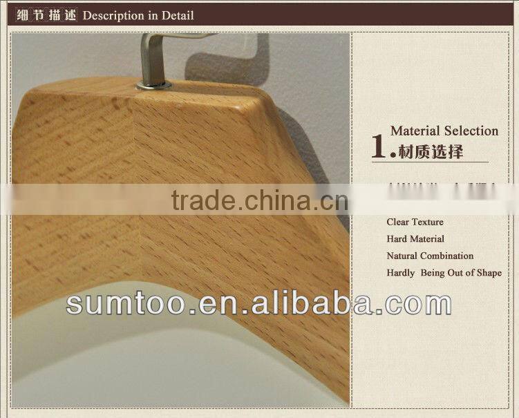 2014 hot selling durable matted luxury wooden hanger