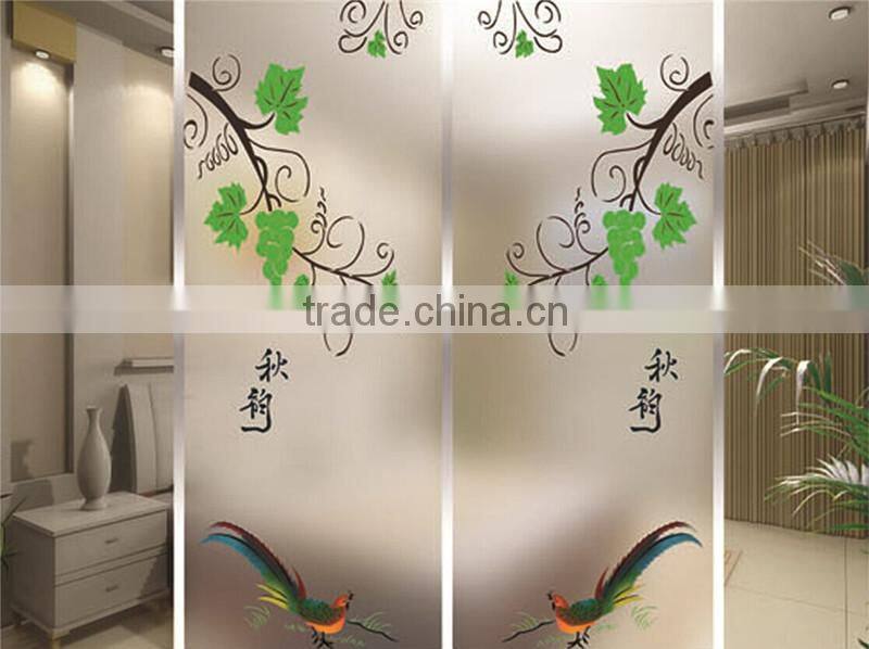 Top quality interior frosted art doors glass