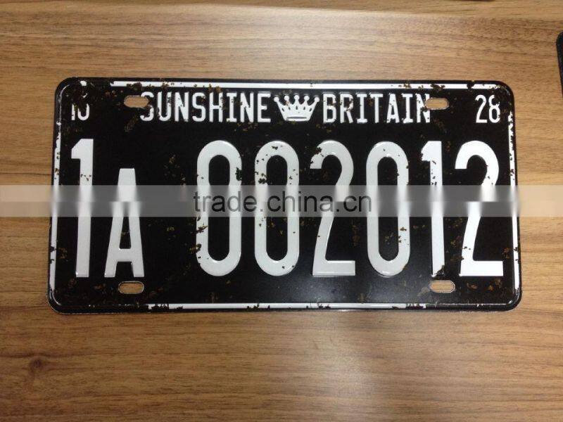 relective aluminum embossed wholesale license plates