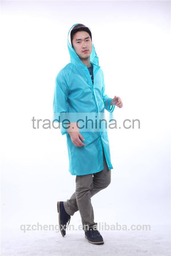 transparent mens pvc raincoat