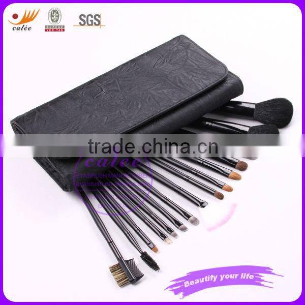 High Quality goat hair makeup powder brush with 16pcs