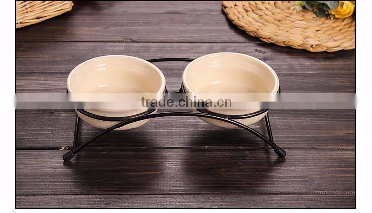 Promotional Wholesale Double Pet Salad Food Bowl Cartoon Travel Pet Bowl