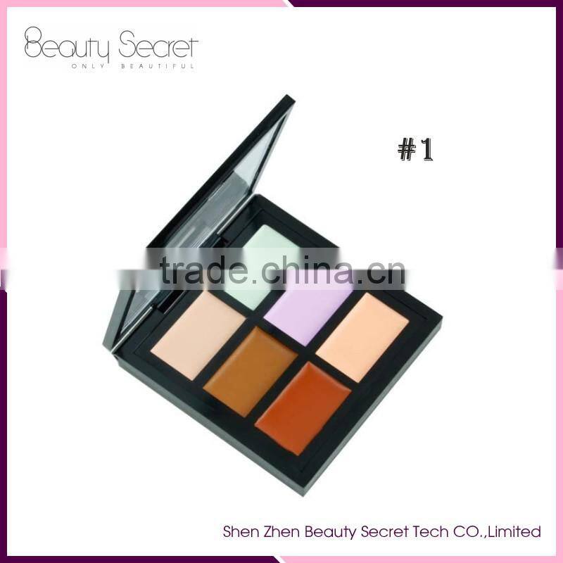 Natural cosmetic professional makeup waterproof cheap 6 colors concealer palette