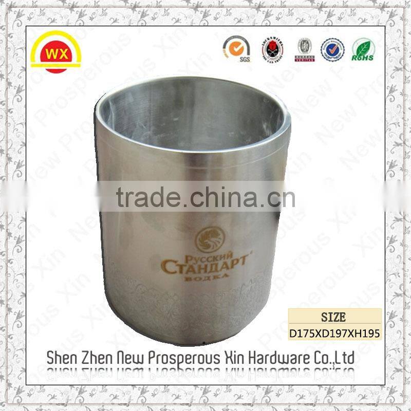 Wholesale custom creative double galvanized metal beer bucket