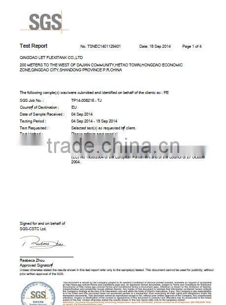 China PP Woven Bag Flexible 20-foot Container Bag