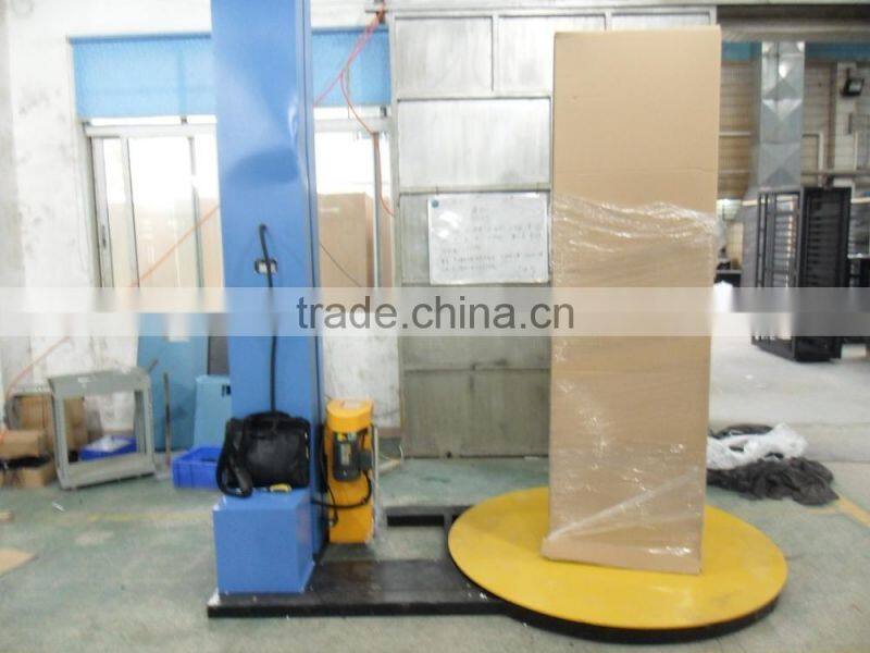 Pallet stretch wrap machine with weight and print function