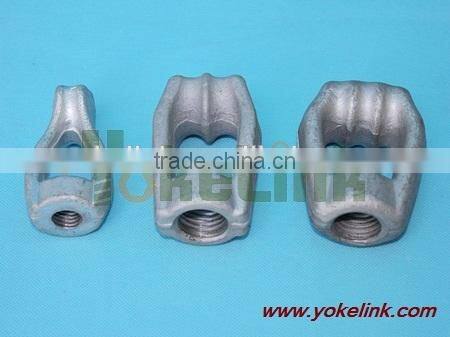 Drop forged twin eye nut galvanized double thimbleye nut