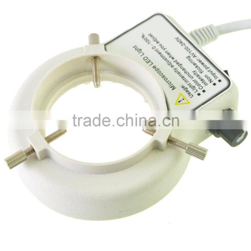 White 4.5W 100-240V 60LED Adjustable Ring Light Lamp for Stereo Zoom Microscope