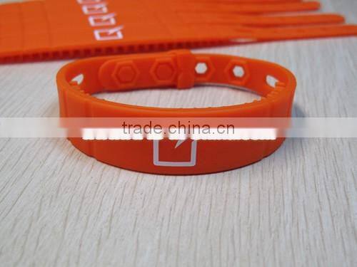 MF 1K/S50 RFID printable Silicone/Rubber/Reusable Wristbands for Festival Events