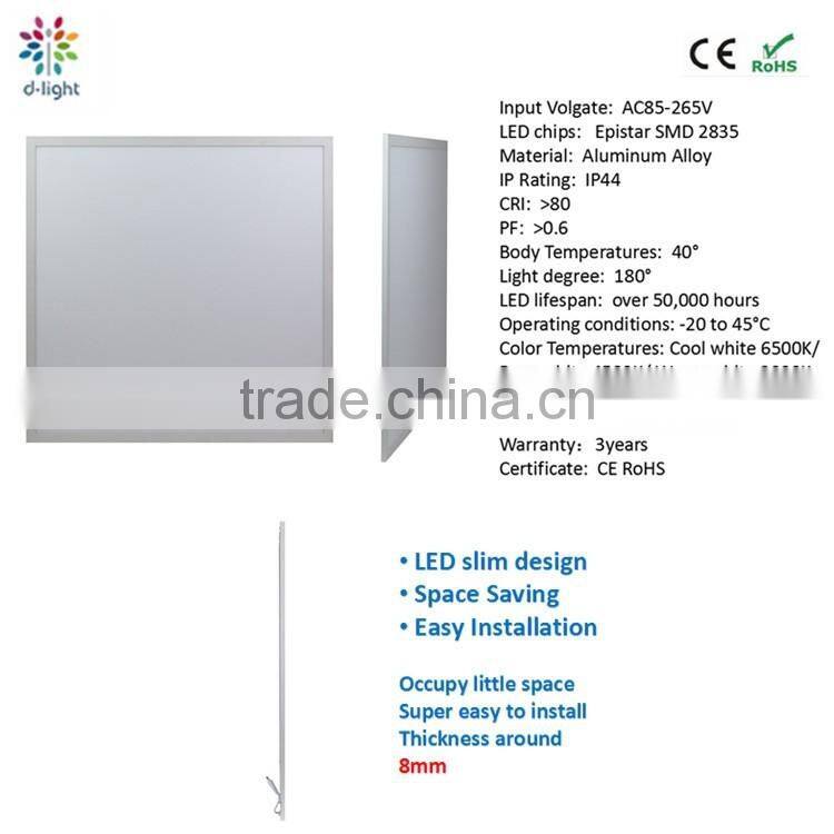 Ultra slim square 600*600 led panel lighting 36/40/48/72w indoor