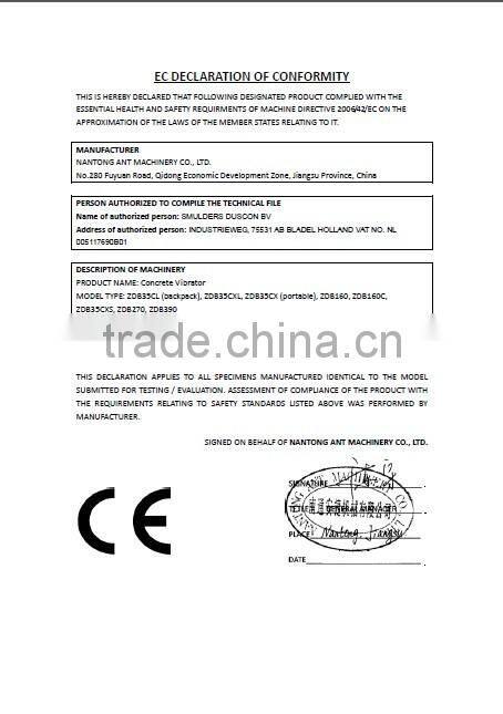 construction hand vibrator concrete Honda Concrete Vibrator ZDB35CX