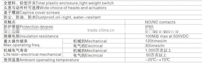 Winch limit switch, sliding gate limit switch, high temperature limit switch