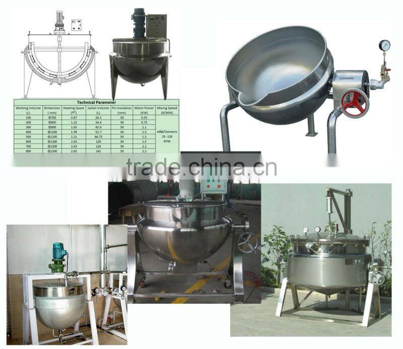 steam jacketed kettle tilting jacketed kettle