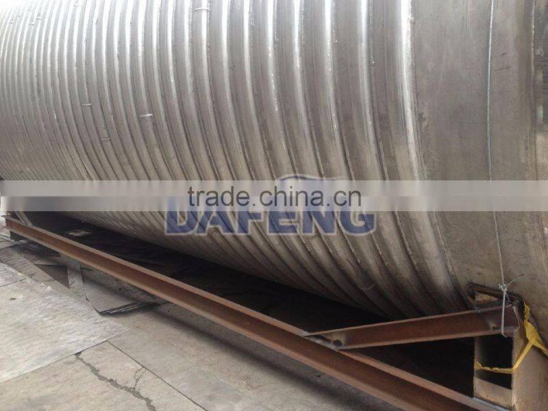 anti-corrosion stainless half coil jacketed tower reactor