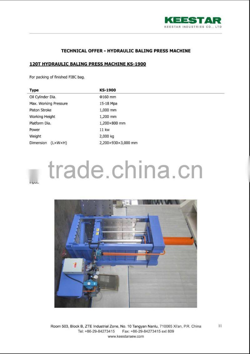 Keestar FIBC jumbo bag big bag making machine