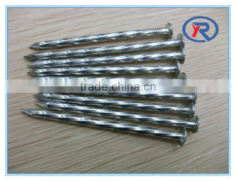 fluted or spiral zinc galvanized concrete nail 45# made in china