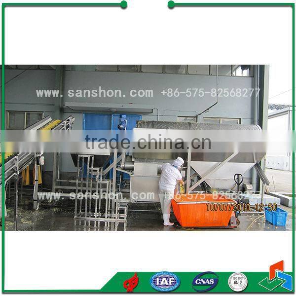 Sanshon pre-treatment product line for quick-frozen vegetable