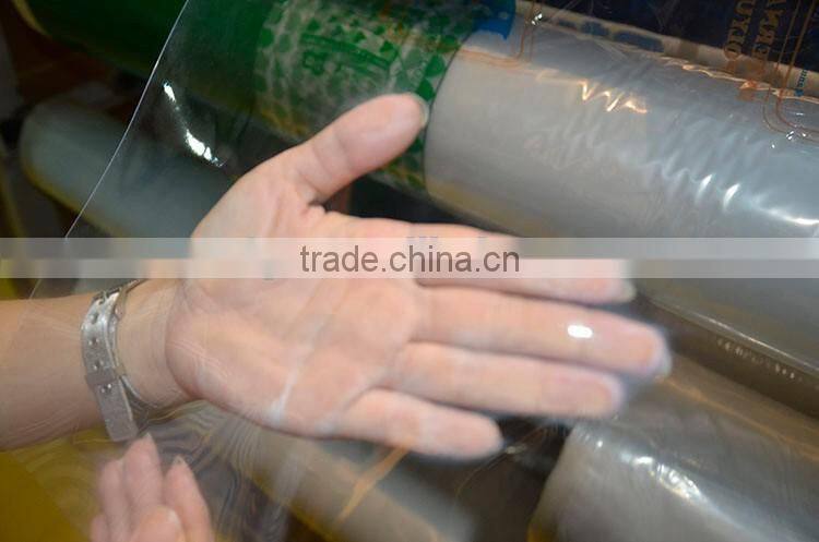 China manufacture soft PVC plastic transparent film in roll or sheet