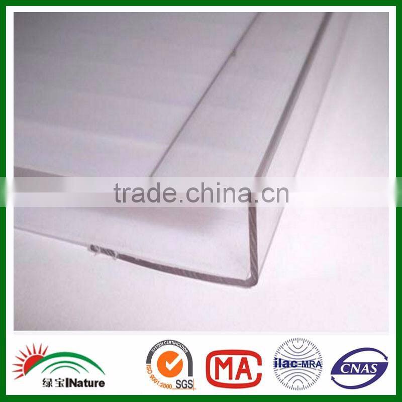Factory wholesale! PC accessories & connector.Foshan PC profile H connector.Polycarbonate profile U&H for greenhouse building.