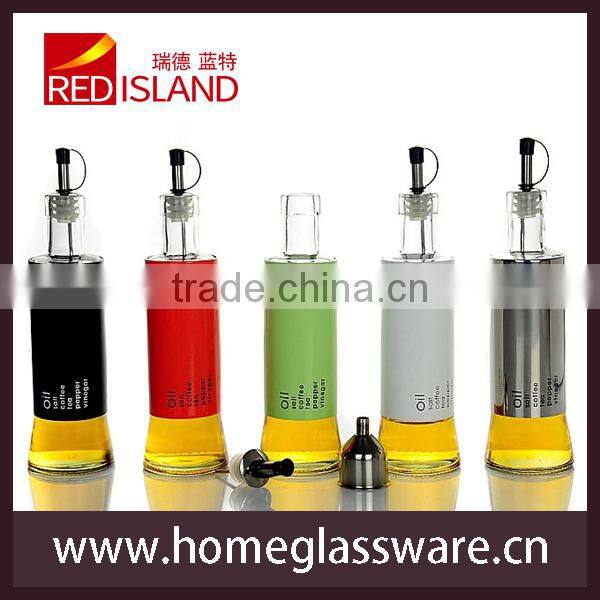 clear cylinder glass bottles for liquid oil with stainless coating