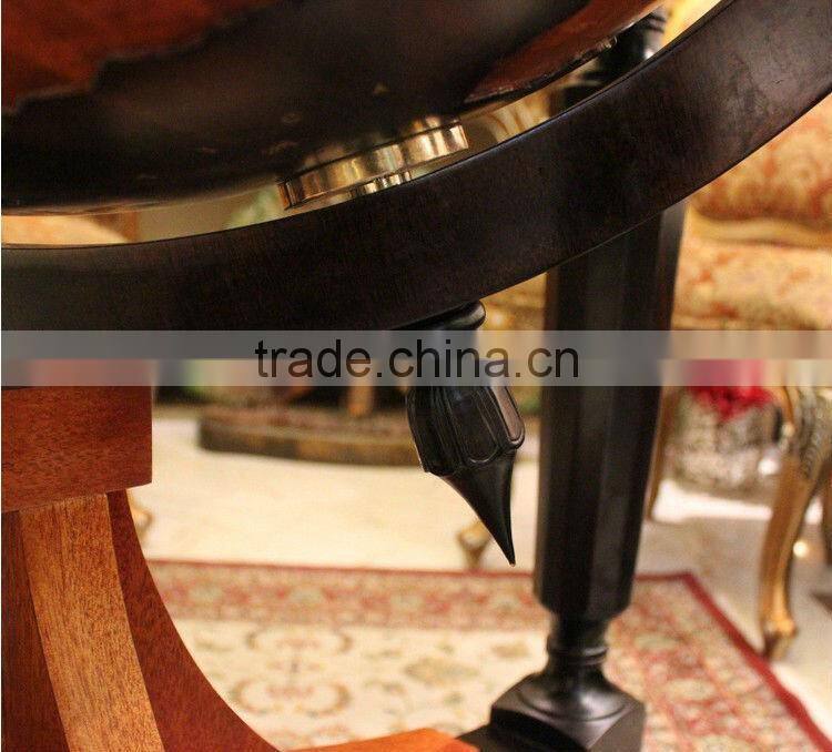 Luxury Wooden Globe Stand Embossed Style For Living Room