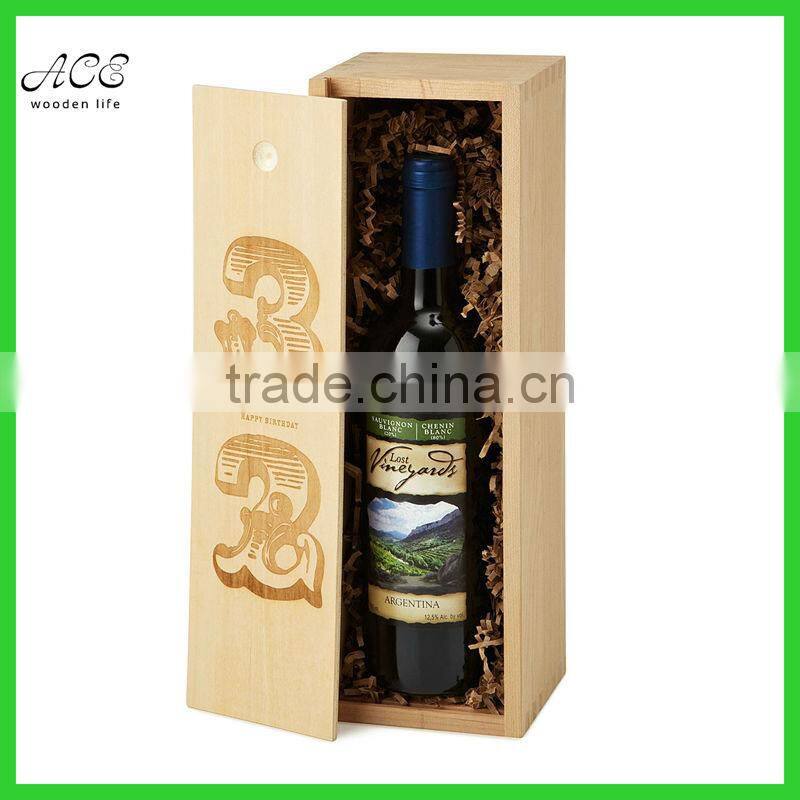 Personalized wooden wine box Custom wooden wine box