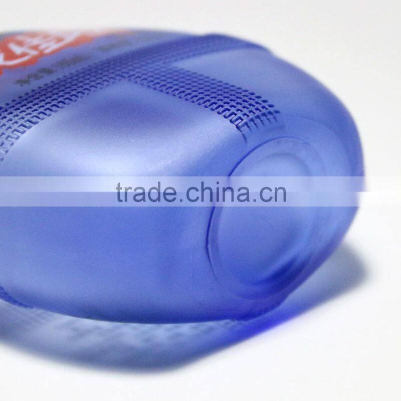 blue frosted glass wine bottle of 165ml