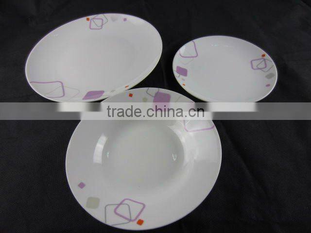 12 pcs dinnerware set with pig pattern decal